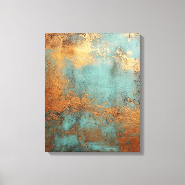Toile Patina de cuivre métallique rustique (Recto)
