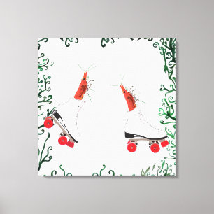 Toile Patinage à rouleaux crevettes Mur Art