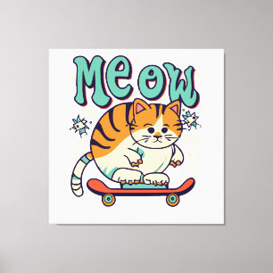 Toile Patinage de chat Miaou