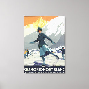 Toile Patinage de glace - affiche olympique de promo de
