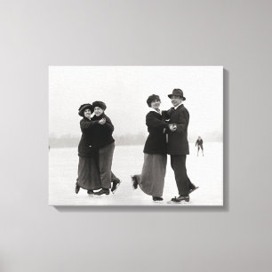 Toile Patineurs en couple, 1915
