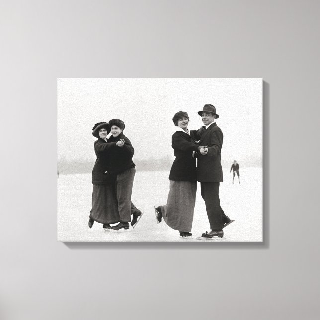 Toile Patineurs en couple, 1915 (Recto)