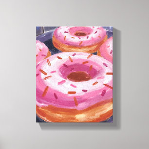 Toile Pâtisserie de cuisson de donuts saupoudrés roses
