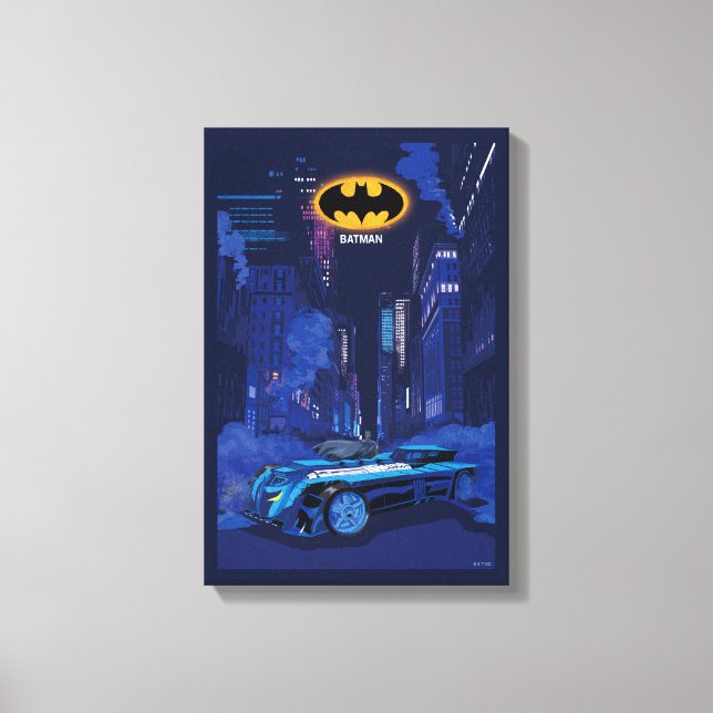 Toile Patrouille nocturne de Batman dans la ville de Got (Recto)