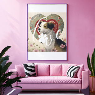 Toile Pattes chéries : Amour de compagnie moderne et per