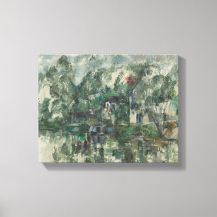 Toile Paul Cezanne   au bord de l'eau, C. 1890 (huile o