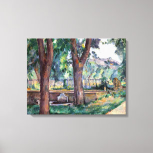 Toile Paul Cezanne la piscine chez Jas de Bouffan