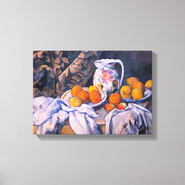 Toile Paul Cezanne - La vie morte avec un rideau (Recto)