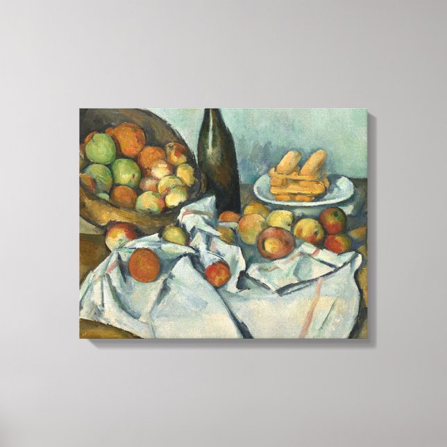 Toile Paul Cezanne - Le panier des pommes (Recto)