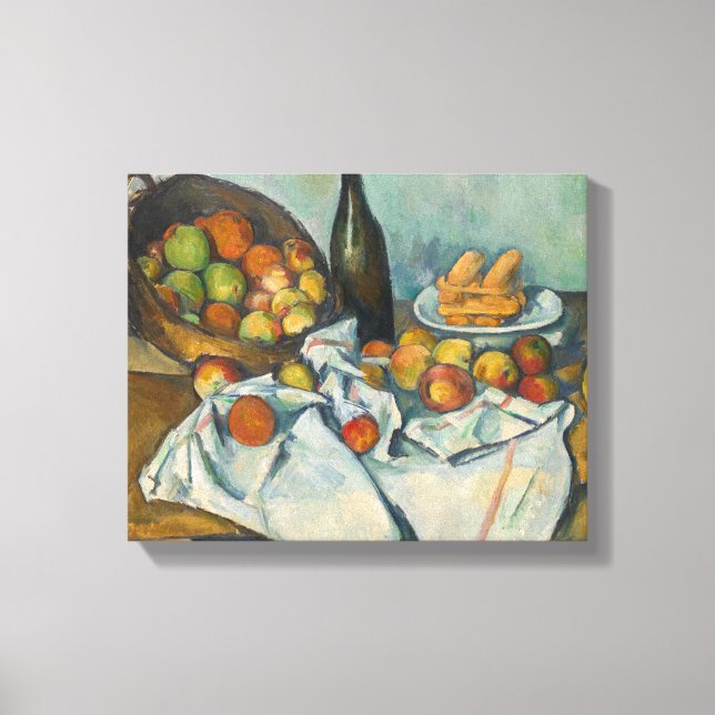 Toile Paul Cezanne - Le panier des pommes (Recto)