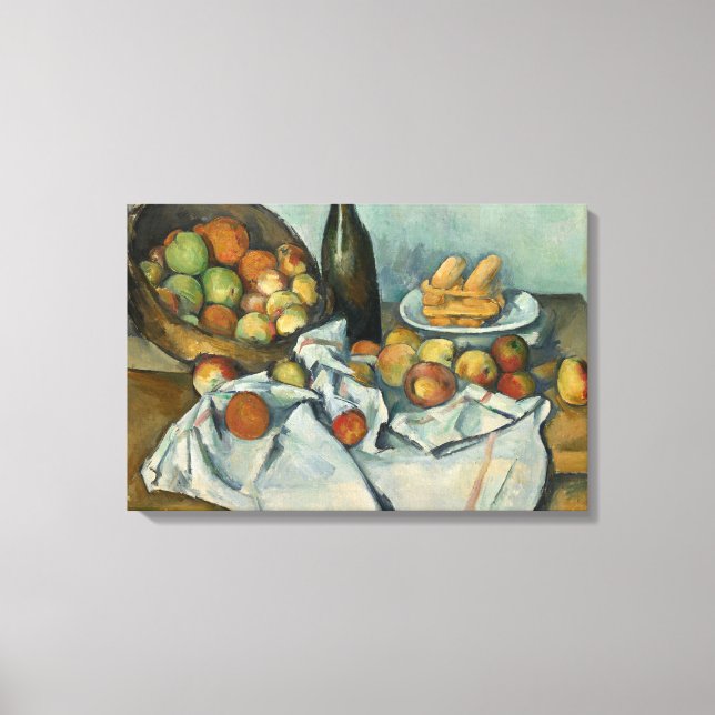 Toile Paul Cezanne - Le panier des pommes (Recto)