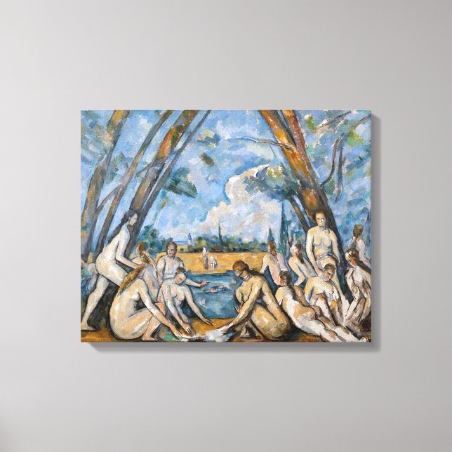 Toile Paul Cezanne - Les Grandes Baigneuses (Recto)