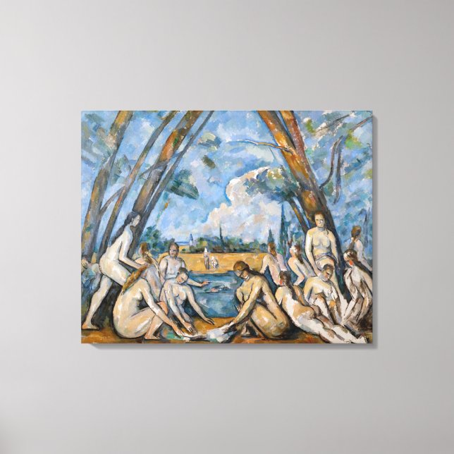 Toile Paul Cezanne - Les Grandes Baignoires (Recto)