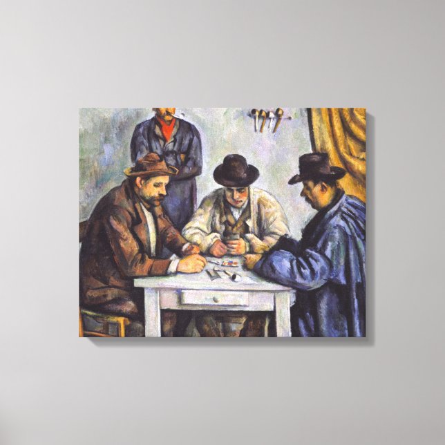 Toile Paul Cezanne - Les Joueurs De Cartes (Recto)