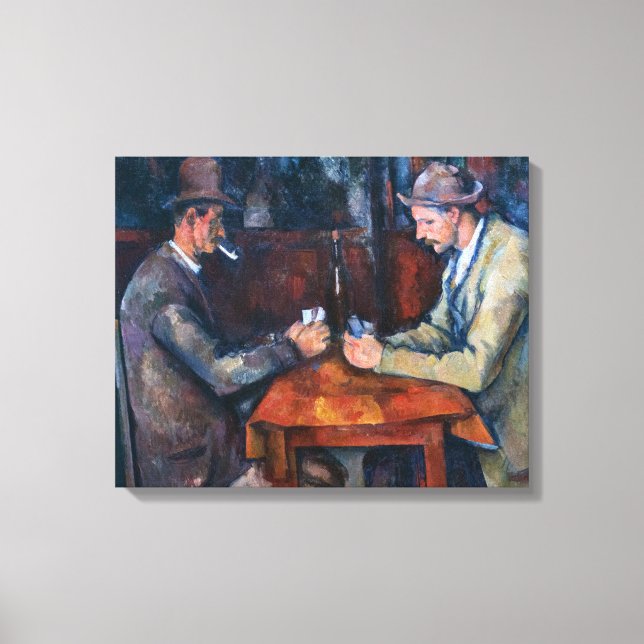Toile Paul Cezanne - Les Joueurs de Cartes (Recto)