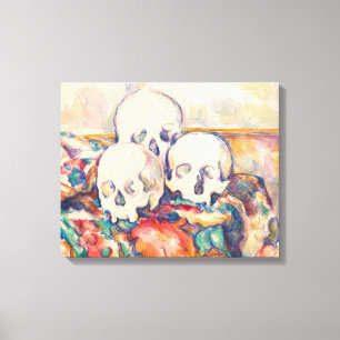 Toile Paul Cezanne - Les Trois Crânes Aquarelle