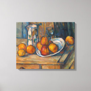 Toile Paul Cezanne - Nature morte avec cruche de lait et