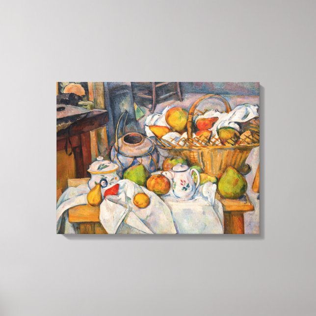 Toile Paul Cezanne - Nature morte avec panier (Recto)