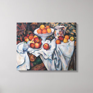 Toile Paul Cezanne - Nature morte, pommes et oranges