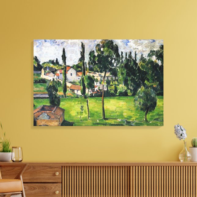 Toile Paul Cezanne - Paysage avec ligne de flottaison, (Insitu(Salon))