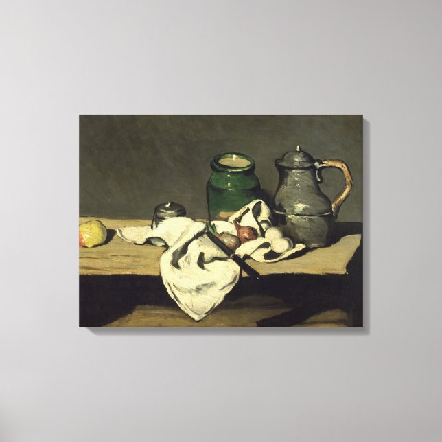 Toile Paul Cezanne | Still Life with a Kettle, c.1869 (Recto)
