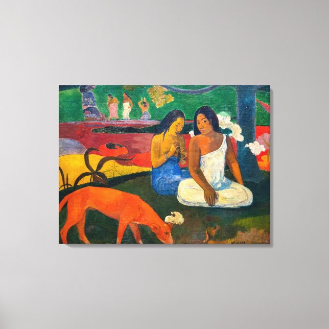 Toile Paul Gauguin - Arearea / Le Chien Rouge (Recto)