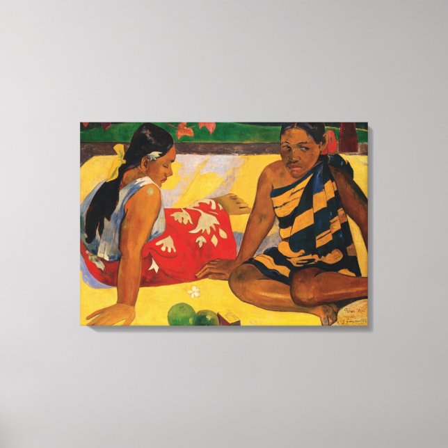 Toile Paul Gauguin Deux Femmes De Tahiti Parau Api (Recto)