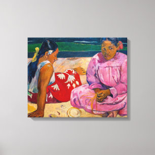 Toile Paul Gauguin - Femmes de Tahiti sur la plage