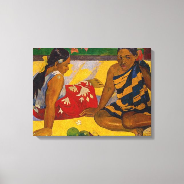 Toile Paul Gauguin - Femmes tahitiennes / Parau Api (Recto)