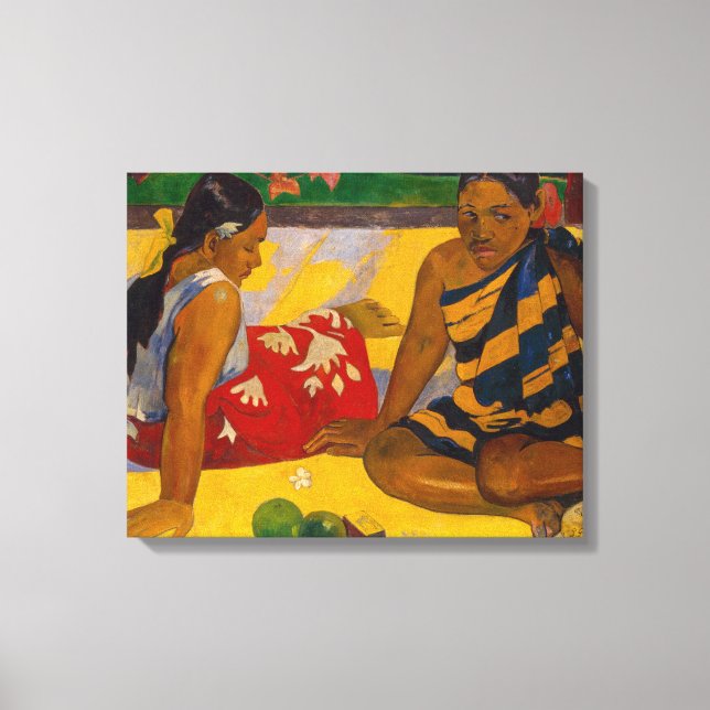 Toile Paul Gauguin - Parau Api / Quoi de neuf ? (Recto)
