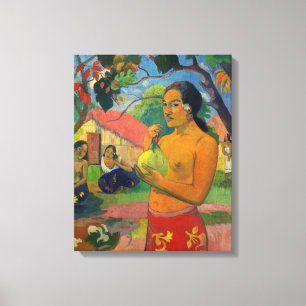 Toile Paul Gauguin - Une femme tenant un fruit
