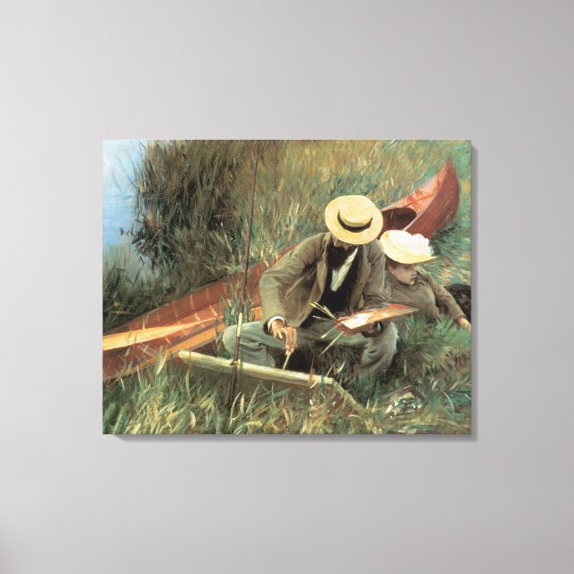 Toile Paul Helleu Sketting with His Wife par JS Sargent (Recto)