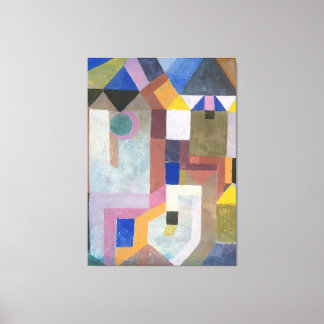 Toile Paul Klee Architecture colorée