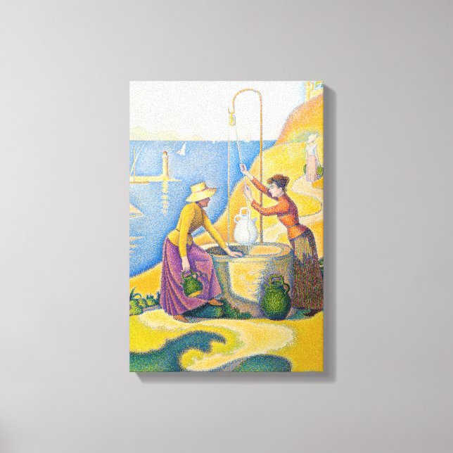 Toile Paul Signac - Femmes au puits (Recto)