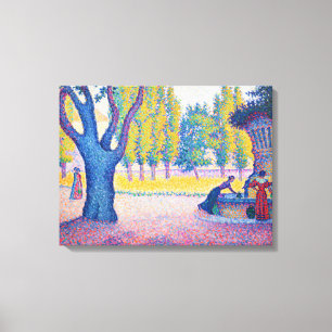 Toile Paul Signac - Fontaine des Lices, Saint-Tropez