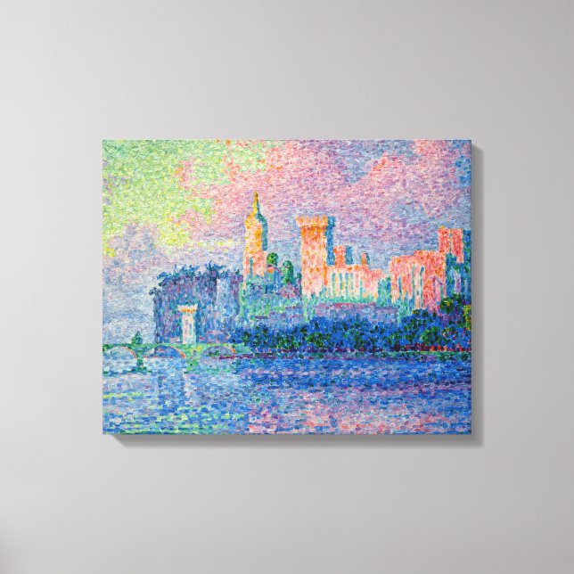 Toile Paul Signac - Le Palais des Papes, Avignon (Recto)