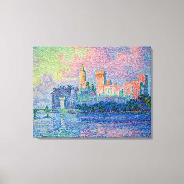 Toile Paul Signac - Le Palais Pape, Avignon (Recto)