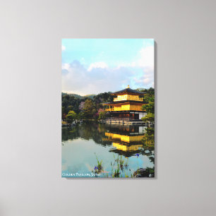 Toile Pavillon d'or Kyoto Japon Temple Reflet