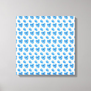 Toile Pavot bleu Fleurs été motif nature