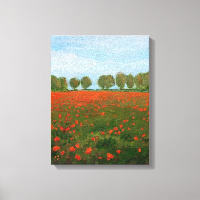 Toile Pavot Fields Giclee (Recto)