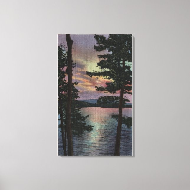 Toile Payette Lake, ID - Evintide sur la scène du lac (Recto)