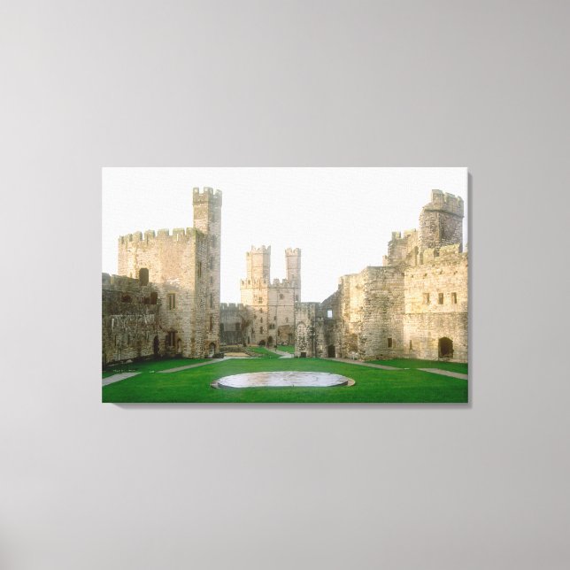Toile Pays de Galles, château de Caernarfon, un des (Recto)