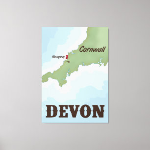 Toile Pays de Galles, îles britanniques Affiche de voyag