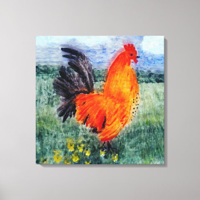 Toile Pays de l'art du poulet au coq (Recto)