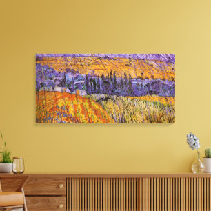 Toile Paysage à Auvers en pluie par Vincent van Gogh