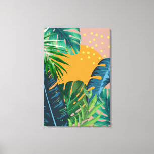 Toile Paysage Abstrait de Coucher de Soleil Tropical Jun