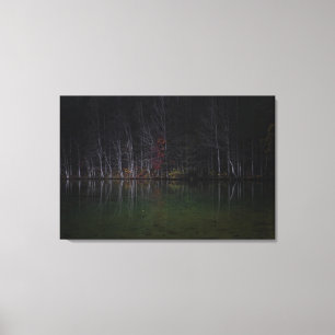 Toile Paysage arboré au lac