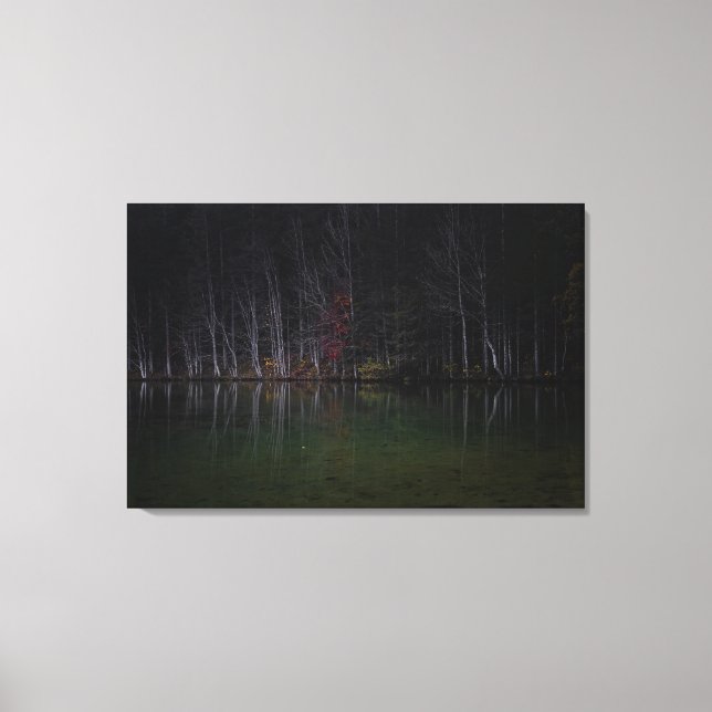 Toile Paysage arboré au lac (Recto)