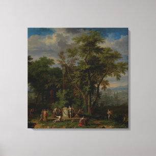 Toile Paysage arcadien avec Sacrifice cérémonial, Ja