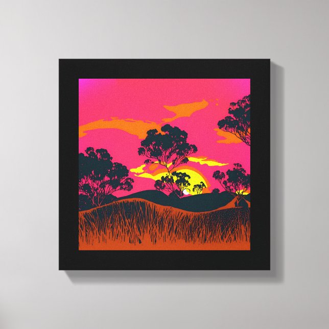 Toile Paysage Arrière - plan du désert Abstrait Art #6 (Recto)